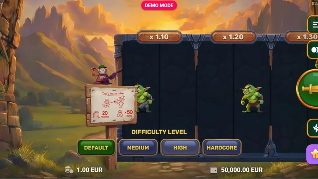 Interface do jogo Monkey Money com o macaco protagonista em uma masmorra.