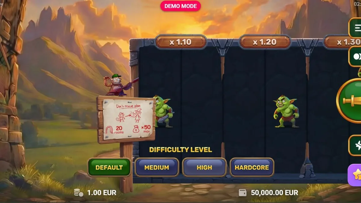 Interface do jogo Monkey Money com o macaco protagonista em uma masmorra.